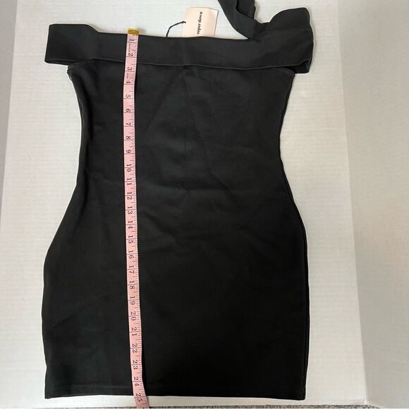 NWT Revolve x Superdown Linda Asymmetric Bodycon Dress in Black | Size M - Picture 7 of 9